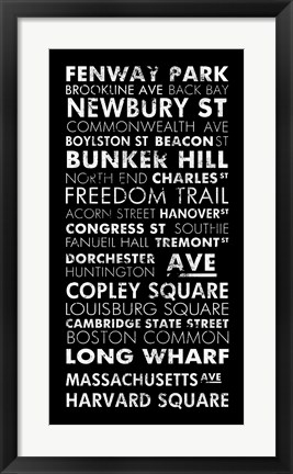 Framed Boston Cities II Print