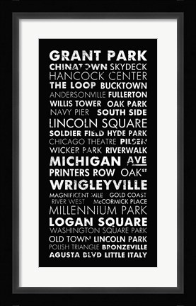 Framed Chicago Cities II Print