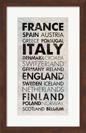Framed European Countries I Print
