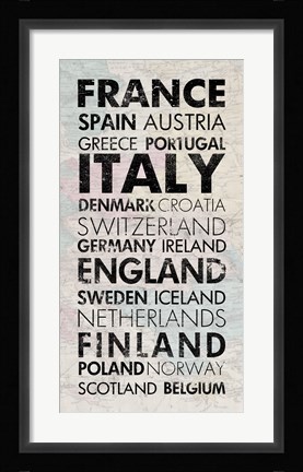 Framed European Countries I Print