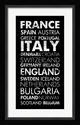 Framed European Countries II Print