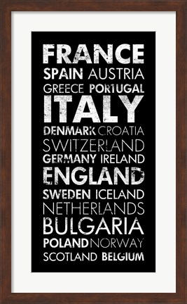 Framed European Countries II Print