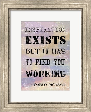 Framed Picasso Inspiration Quote Print