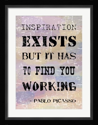 Framed Picasso Inspiration Quote Print