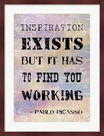 Framed Picasso Inspiration Quote Print