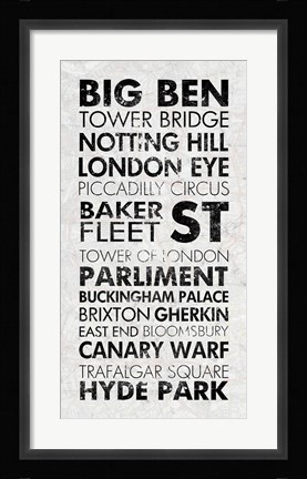 Framed London I Print
