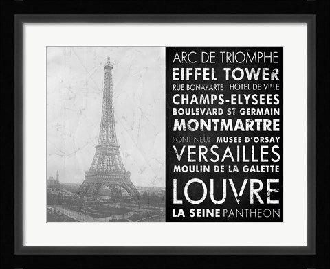 Framed Eiffel Tower Paris Print