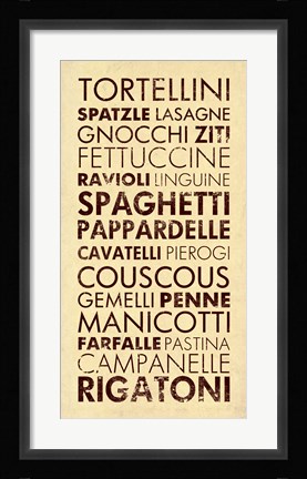 Framed Pasta I Print