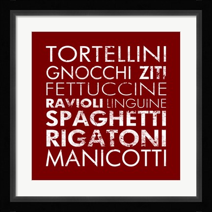 Framed Pasta II Square Print