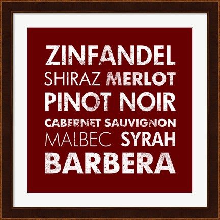 Framed Red Wine I Print