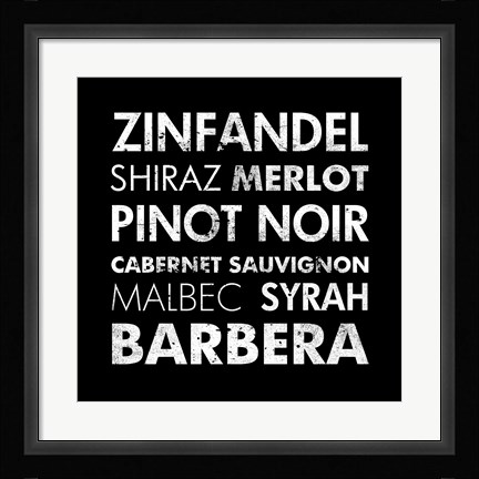 Framed Red Wine II Print