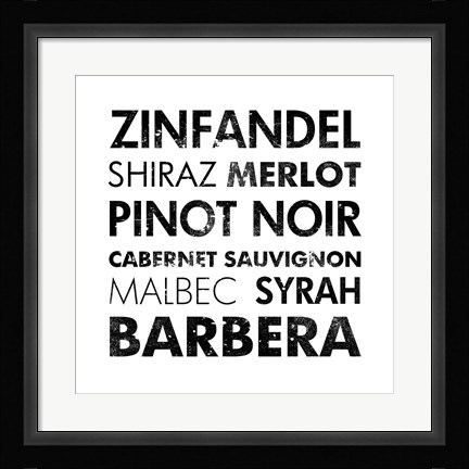 Framed Red Wine III Print