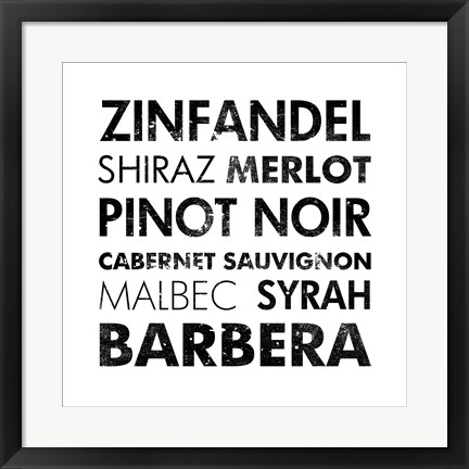 Framed Red Wine III Print