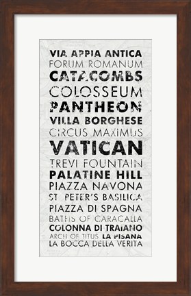 Framed Rome I Print