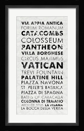 Framed Rome I Print
