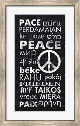 Framed Peace Languages Print