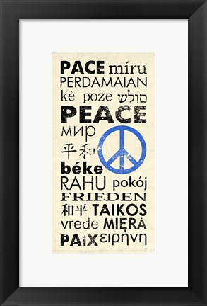 Framed Peace Around the World Print