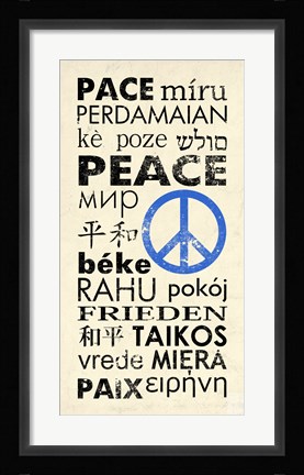 Framed Peace Around the World Print