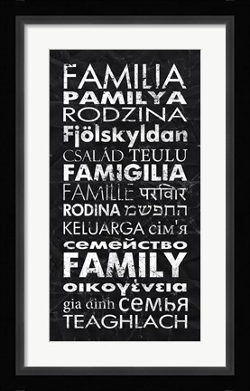 Framed Family in Different Languages Print