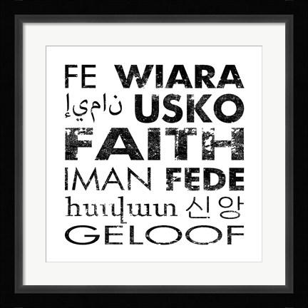 Framed Faith Square Print
