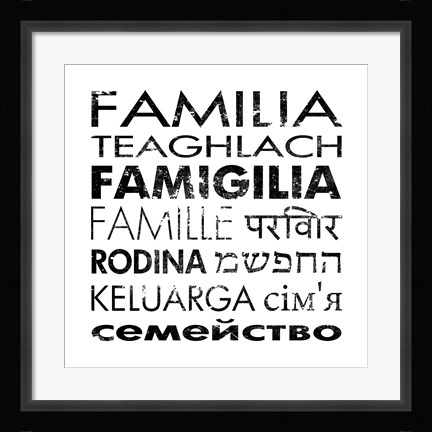 Framed Family Square Print