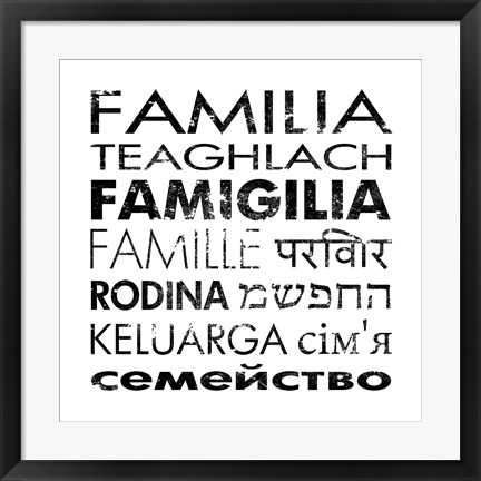 Framed Family Square Print