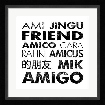 Framed Friend Square Print