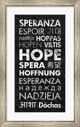 Framed Hope in Different Languages Print
