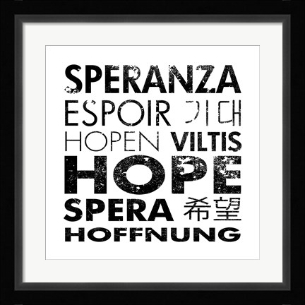 Framed Hope Square Print