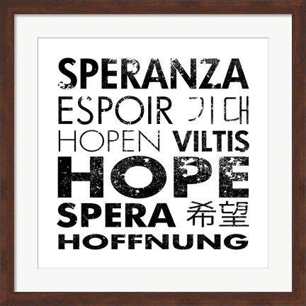Framed Hope Square Print