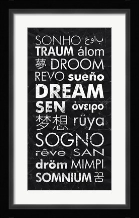 Framed Dream in Different Languages Print