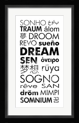 Framed Dream Languages Print