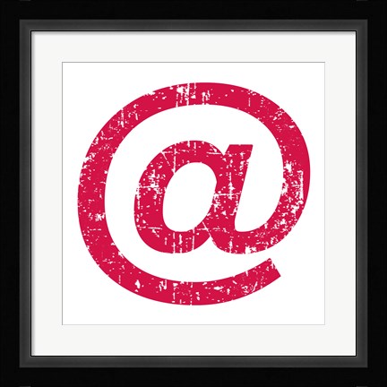 Framed Red Ampersat Print