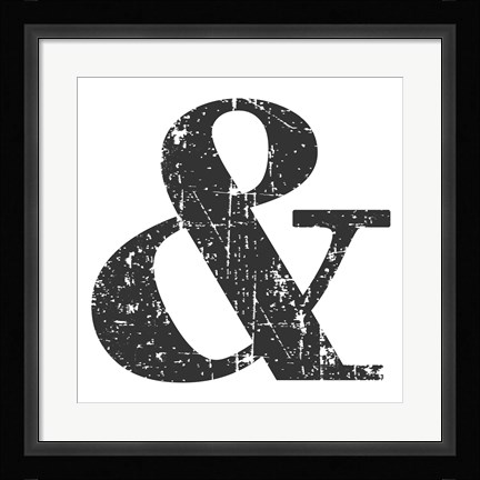 Framed Black Ampersand Print