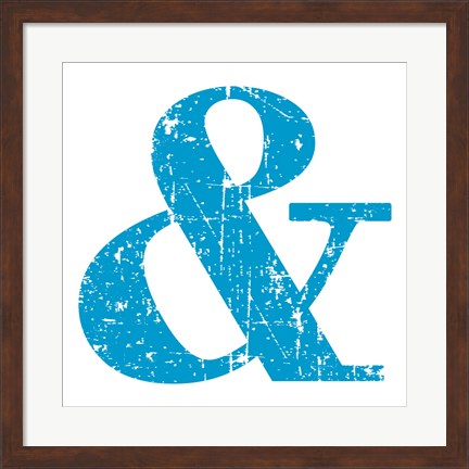 Framed Blue Ampersand Print