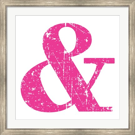 Framed Pink Ampersand Print