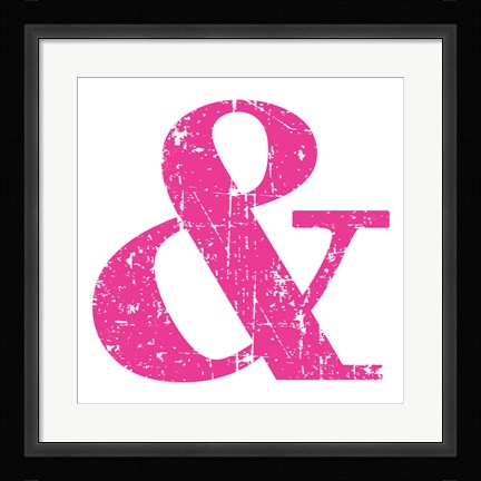 Framed Pink Ampersand Print