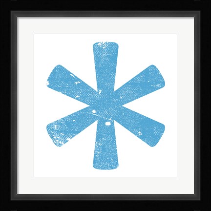 Framed Blue Asterisk Print
