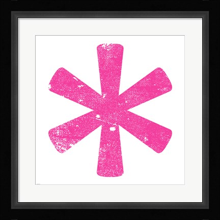 Framed Pink Asterisk Print