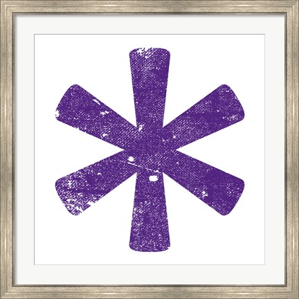 Framed Purple Asterisk Print
