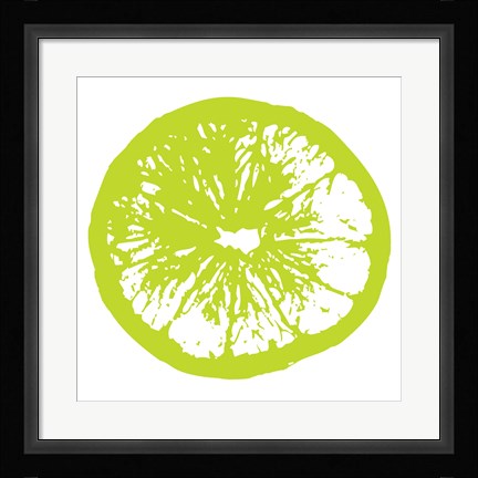 Framed Lime Orange Slice Print