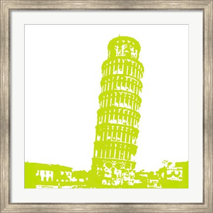 Framed Pisa in Lime Print
