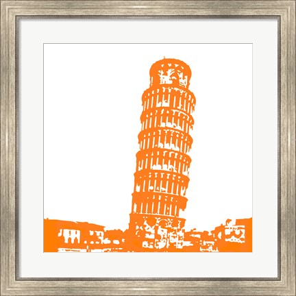 Framed Pisa in Orange Print