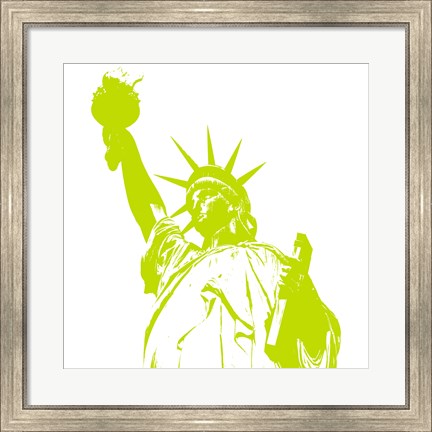 Framed Lime Liberty Print