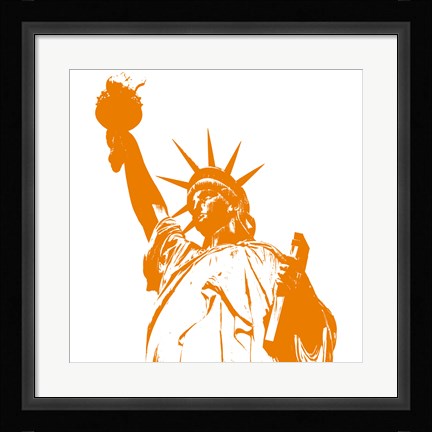 Framed Orange Liberty Print