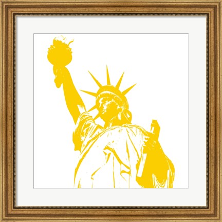 Framed Yellow Liberty Print