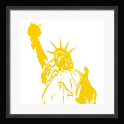 Framed Yellow Liberty Print