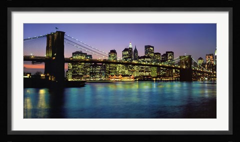 Framed Brooklyn Bridge, New York Print