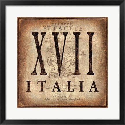 Framed Italia Print
