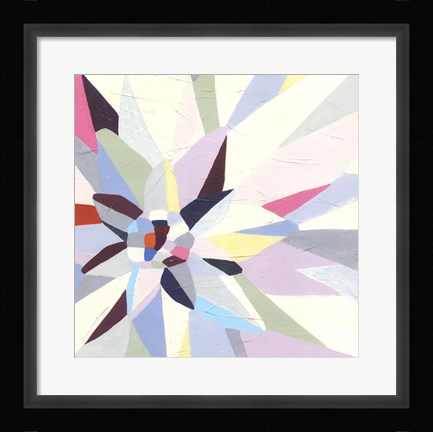 Framed Geometric Dahlia I Print